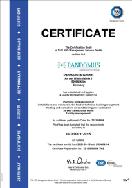 Certificate Planning and execution of installations and services in the field of technical building equipment (heating and sanitation, air conditioning and ventilation, as well as electrical work) Facility management.
