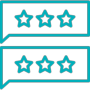 Kundenzufriedenheit Icon Kundenzufriedenheit/ Sterne/ Bewertung